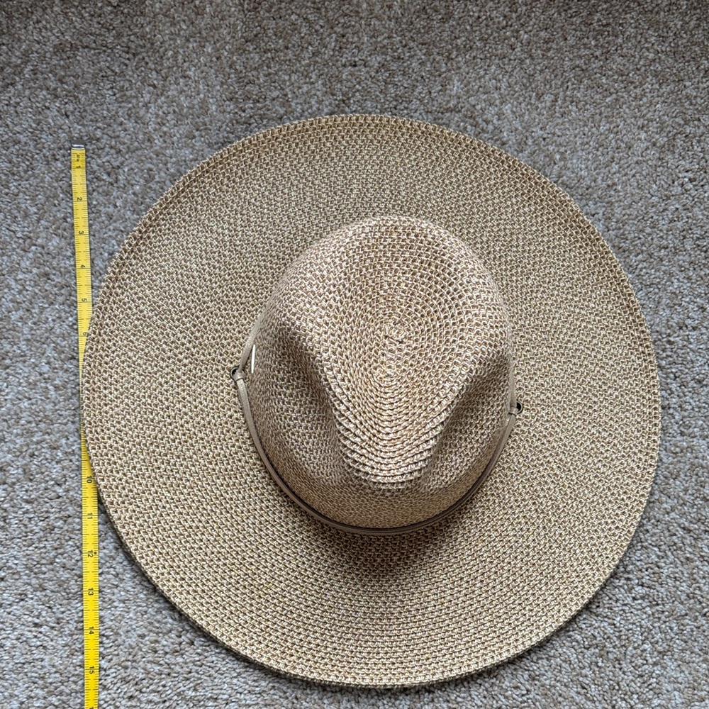 Gold and tan sun hat